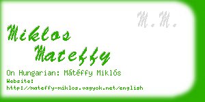 miklos mateffy business card
