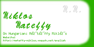 miklos mateffy business card